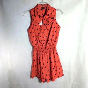 Pink and Blue Poka Dot Jumper Shorts Peek a Boo sz M